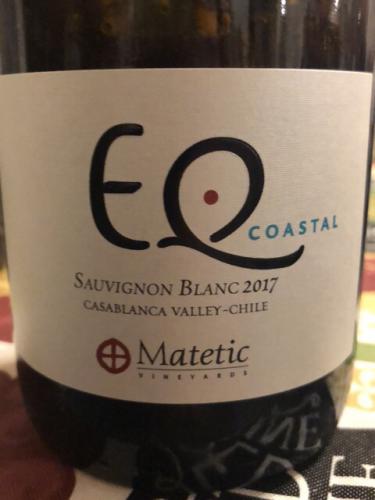 Matetic - EQ Coastal Sauvignon Blanc - 2017