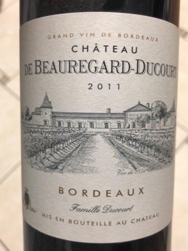Château de Beauregard-Ducourt - Bordeaux Rouge - 2011